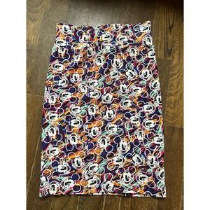 Lularoe Cassie Winking Mickey Mouse Skirt Small Multicolor